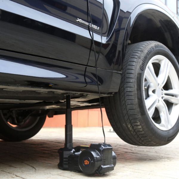 3-Ton 12V Electric Hydraulic Jack Kit with Impact Wrench & Inflator