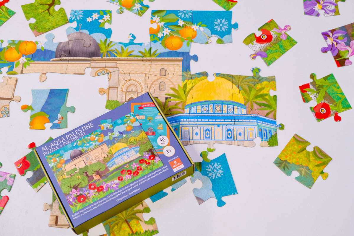 DEENIN Kids' Al-Aqsa Palestine Puzzle + Poster Set