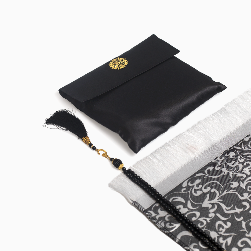 Ebadat Gift Prayer Mat with Matching Prayer Beads