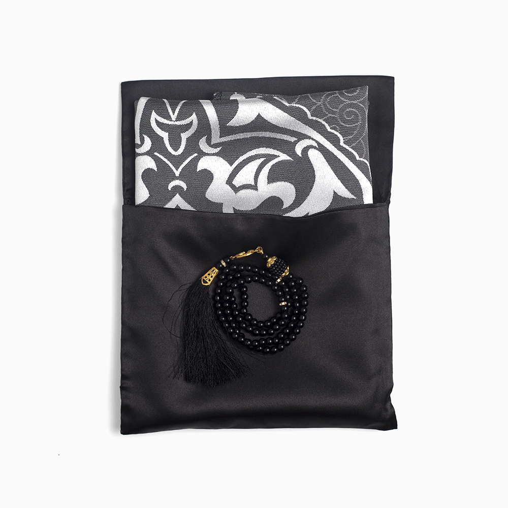 Ebadat Gift Prayer Mat with Matching Prayer Beads