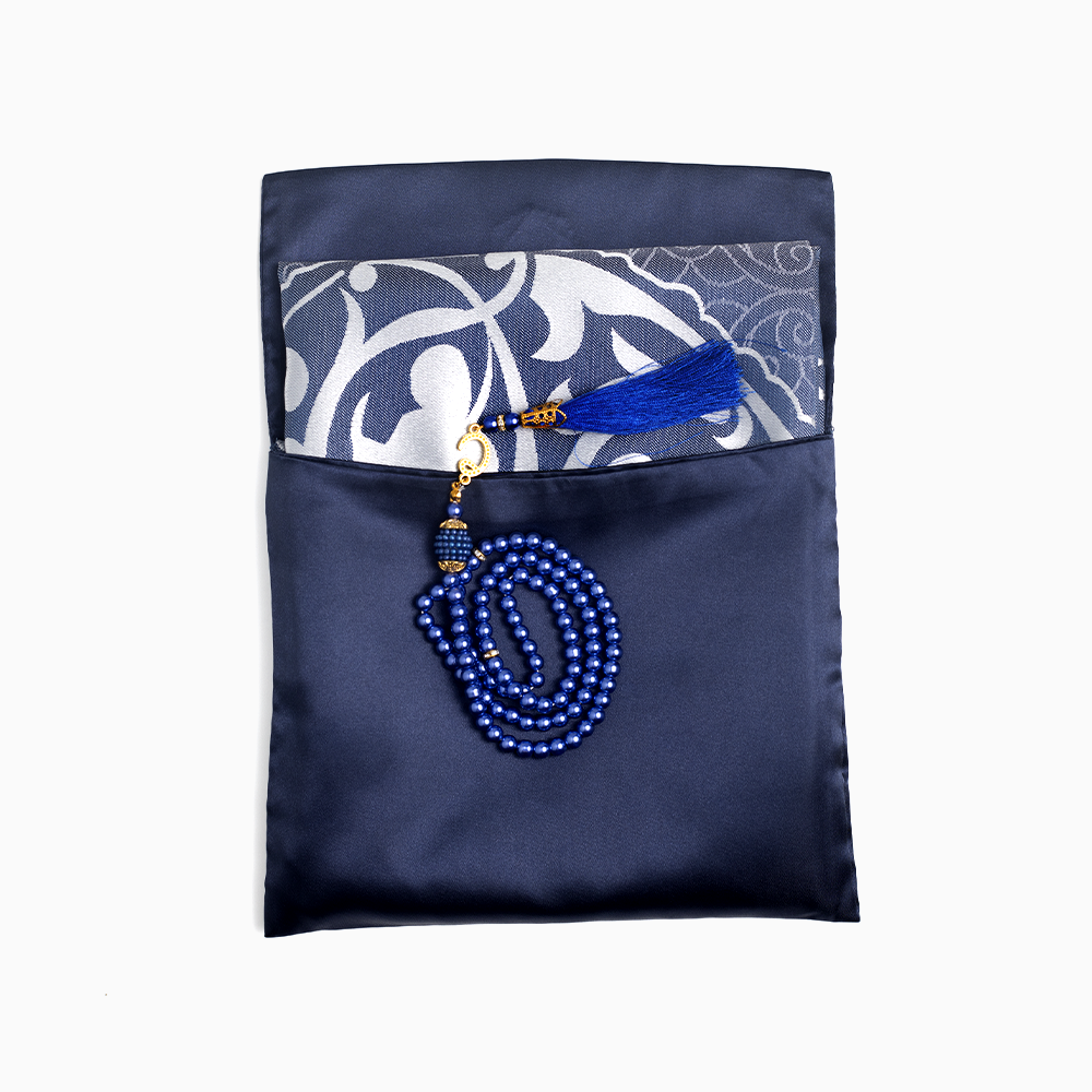 Ebadat Gift Prayer Mat with Matching Prayer Beads