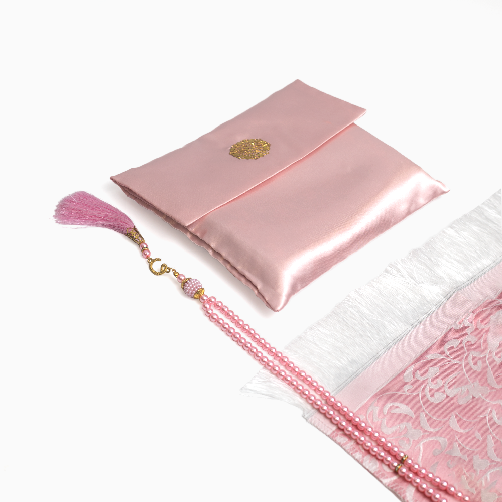 Ebadat Gift Prayer Mat with Matching Prayer Beads