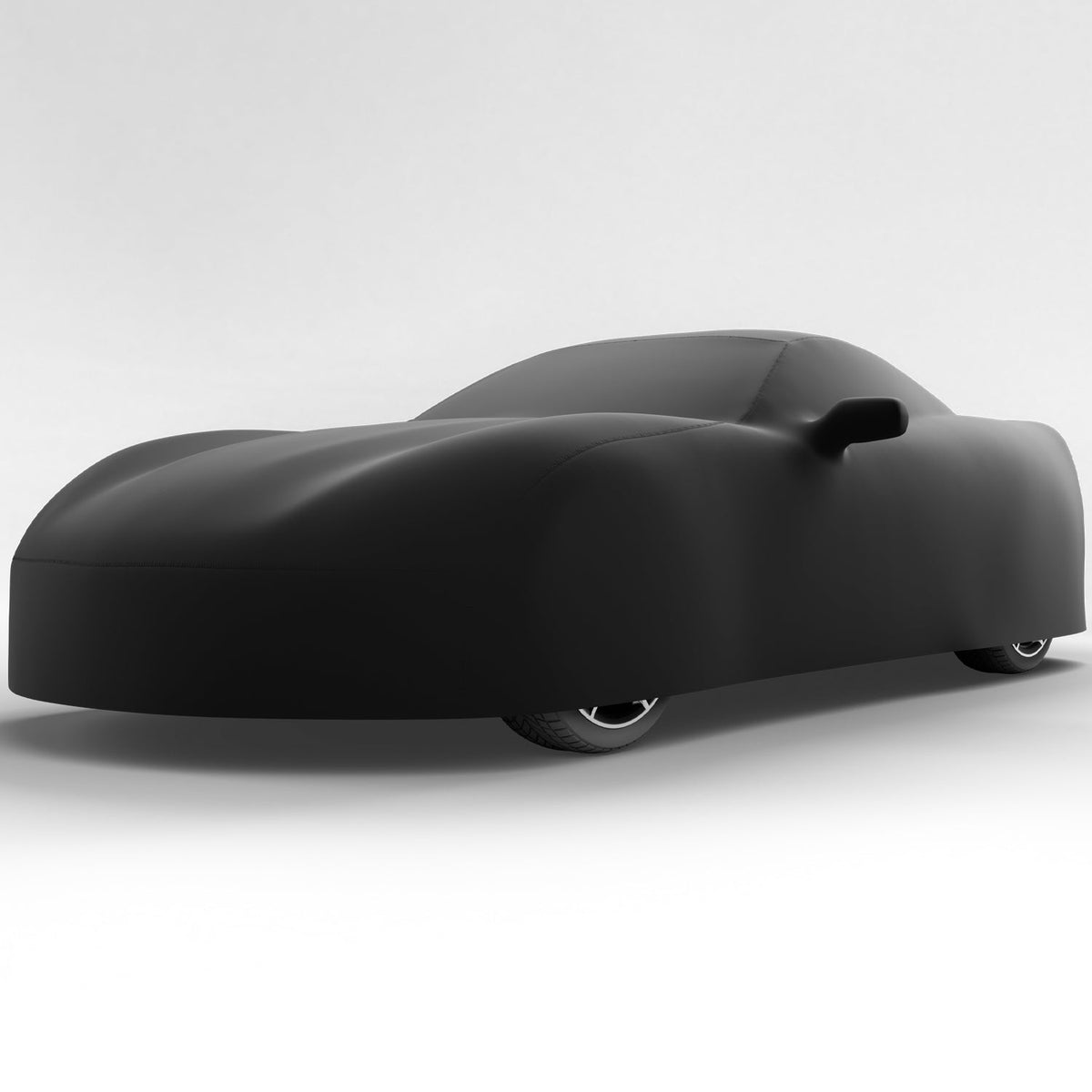 Black Satin BL - Black Car Cover for Chevrolet Corvette 2017 Convertible 2-Door