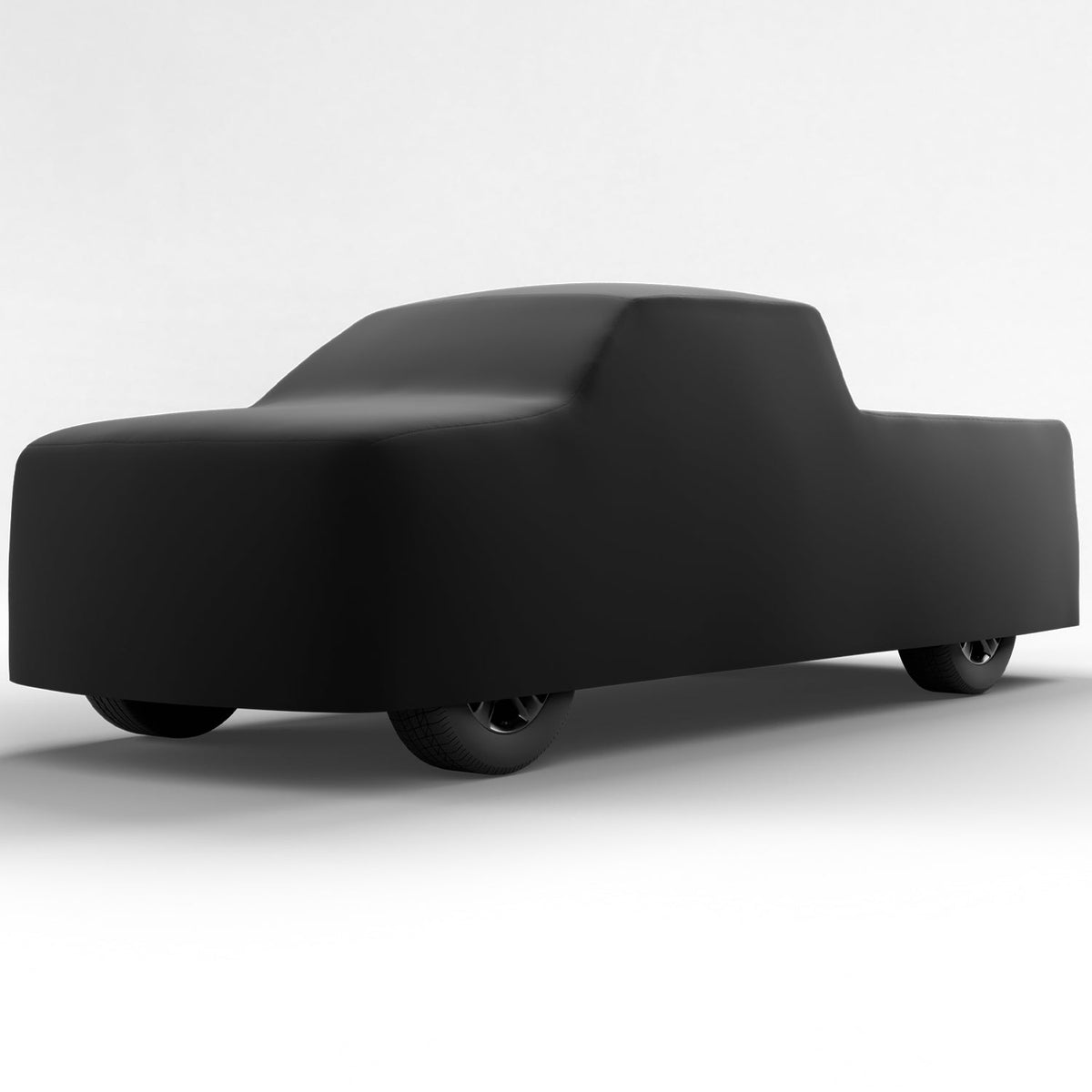 Black Satin BL - Black Car Cover for Ford Bronco 1976 Pickup 2-Door